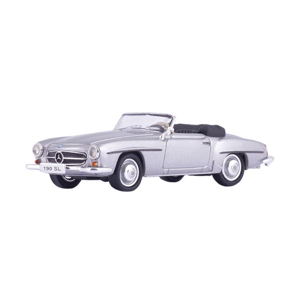 Model car Mercedes 190SL Cabrio silver, Ricko 38393