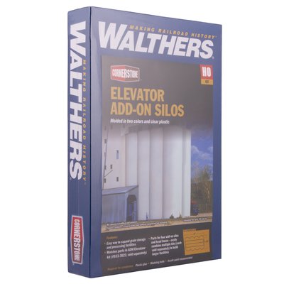 Додаткові силоси для ліфта, Elevator Add-on Silos, Модель для збирання Walthers Cornerstone 933-3023 933-3023 фото