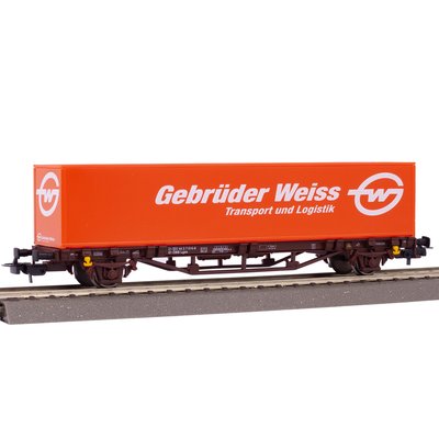 Вагон-платформа з контейнером Gebruder Weiss, ÖBB, Piko 57725, H0 57725 фото
