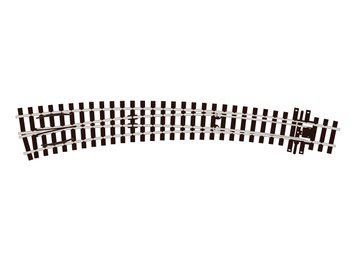 Curved Left-Hand Turnout, Peco SL-E1487, H0m, Code 75