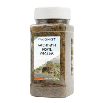 Sparse Static Grass, 6mm, 1000ml, WWSCENICS WSG6045