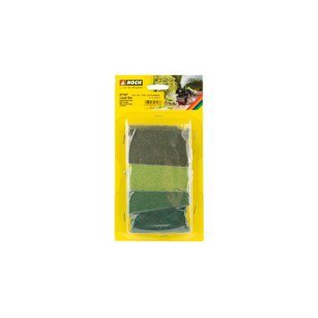 Set of flocked leaves, brown, light green, green, dark green, Noch 07167, H0, TT, N