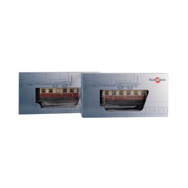 Set of passenger cars KB HSB, KB 900-481 + KB 900-487, H0e