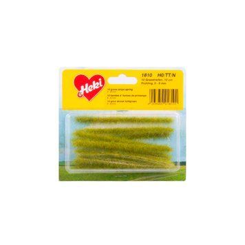 Green grass strips, 100 mm, 10 pcs, Heki 1810, H0, TT, N, Z