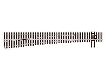 Curved Left-Hand Turnout, 8th Radius, Peco SL-8382, H0, Code 83