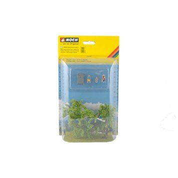 Set of decorations &lsquo;Toilet stories and birches&rsquo;, 45 g, Noch 94002, H0