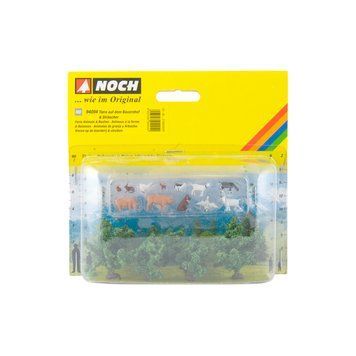 Set of scenery &lsquo;Animals and bushes&rsquo;, Noch 94004, H0