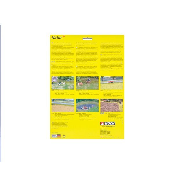 Summer lawn made of grass fibres 22x20 cm + 10 bundles of grass, Noch 07403, H0, TT, N