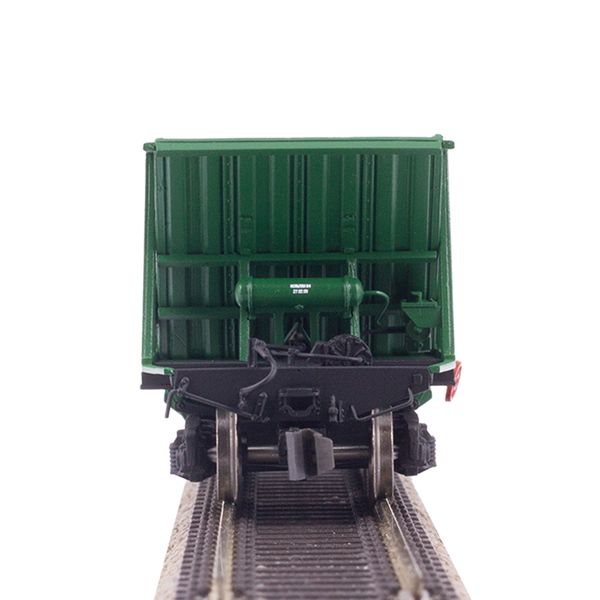 Hopper car, for transporting pellets and agglomerate, Model 20-4015-01 (70t), UZ, Dark green, With cargo, SGM & Miniland.UA 204015-1