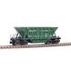 Hopper car, for transporting pellets and agglomerate, Model 20-4015-01 (70t), UZ, Dark green, With cargo, SGM & Miniland.UA 204015-1