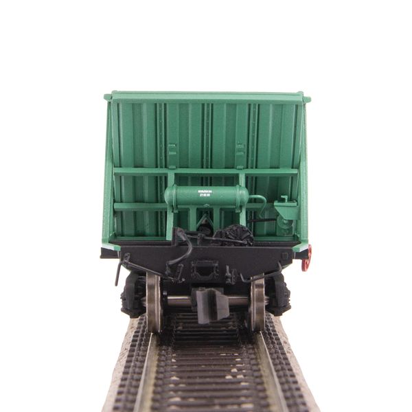 Hopper car, for transporting pellets and agglomerate, Model 20-4015-01 (70t), UZ, Light green, With cargo, SGM & Miniland.UA 204015-2